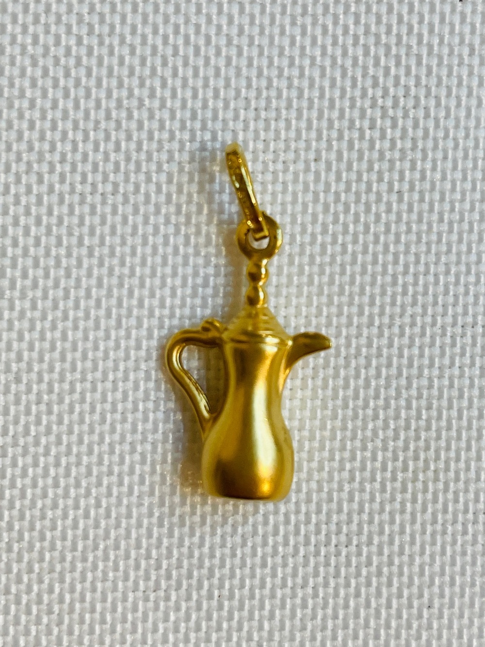 Vintage 18K Yellow Gold Coffee Pot , Water Jug, Pitcher Pendant Charm